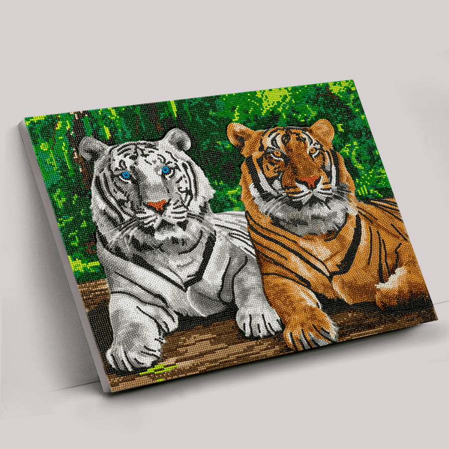 "Tigers" Crystal Art Canvas Kit 40x50cm