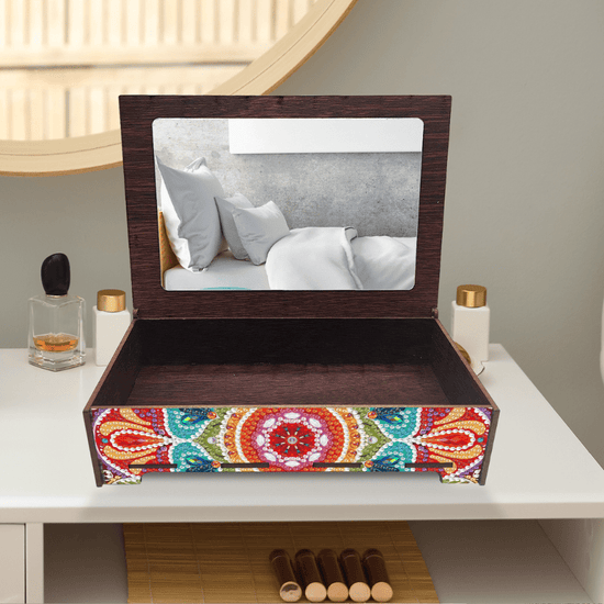 Vibrant Mandala Crystal Art Jewellery Box 11