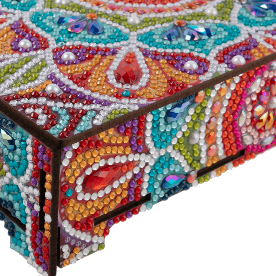 Vibrant Mandala Crystal Art Jewellery Box 7