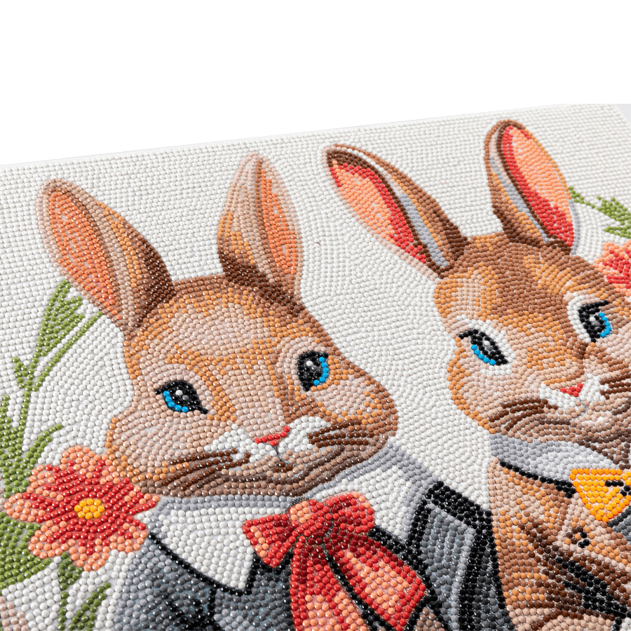 Victorian Bunnies Crystal Art Canvas Kit 40x50 8