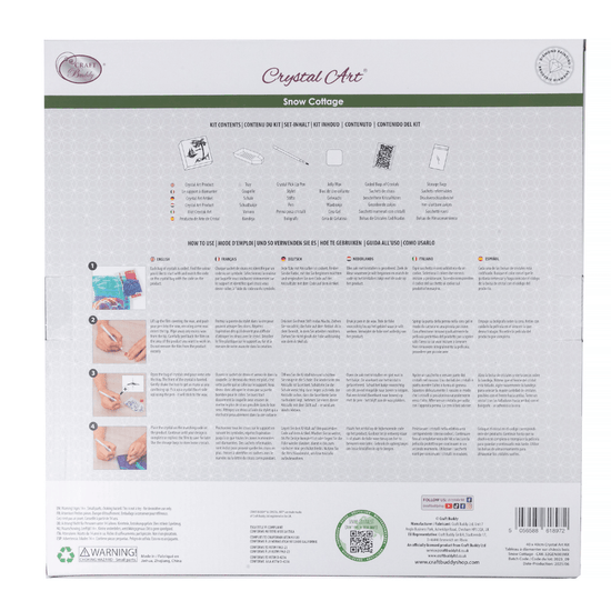 Winter Crystal Art Canvas Duo Kit 40x40cm 12