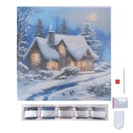 Winter Crystal Art Canvas Duo Kit 40x40cm 13