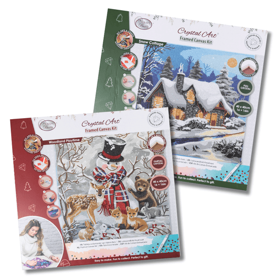 Winter Crystal Art Canvas Duo Kit 40x40cm 16