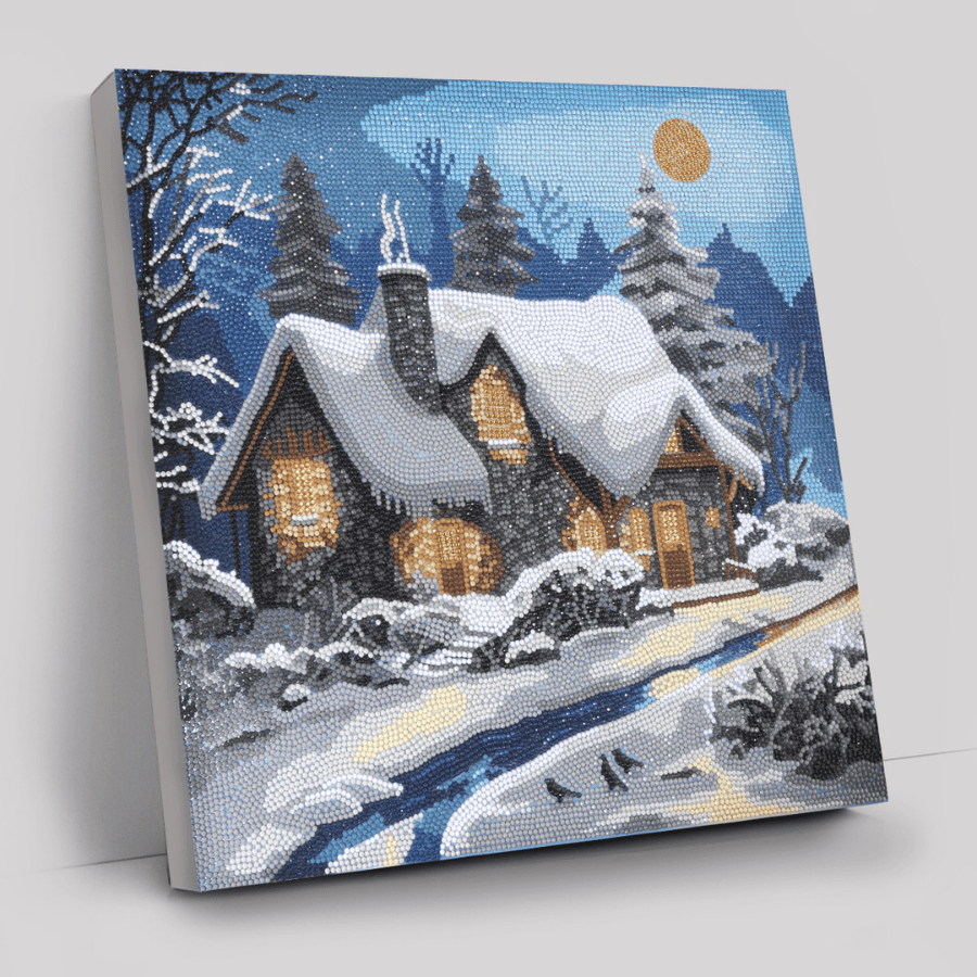 Winter Crystal Art Canvas Duo Kit 40x40cm 18