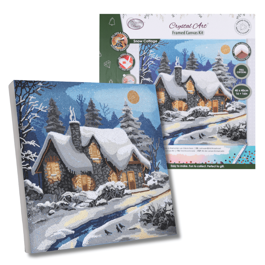 Winter Crystal Art Canvas Duo Kit 40x40cm 20
