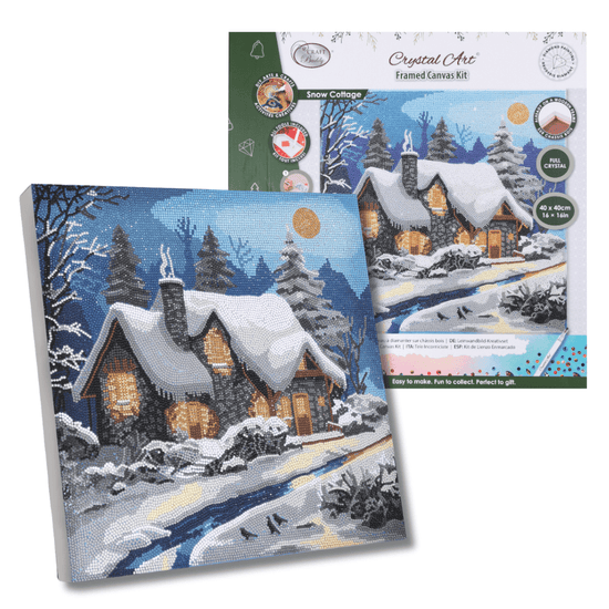 Winter Crystal Art Canvas Duo Kit 40x40cm 20