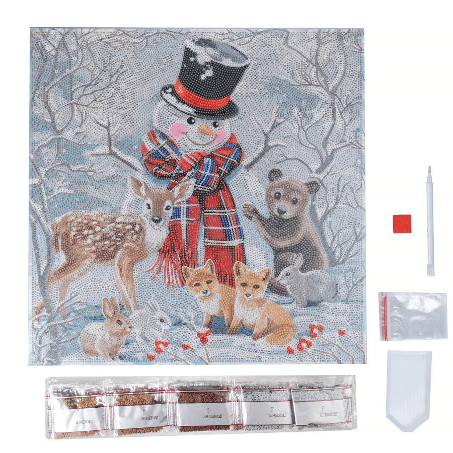 Winter Crystal Art Canvas Duo Kit 40x40cm 4
