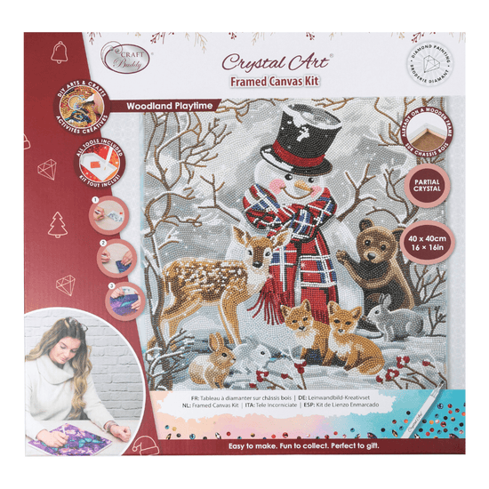 Winter Crystal Art Canvas Duo Kit 40x40cm 5