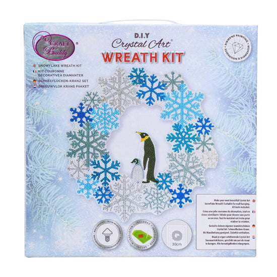 Winter Penguin Crystal Art Wreath 4