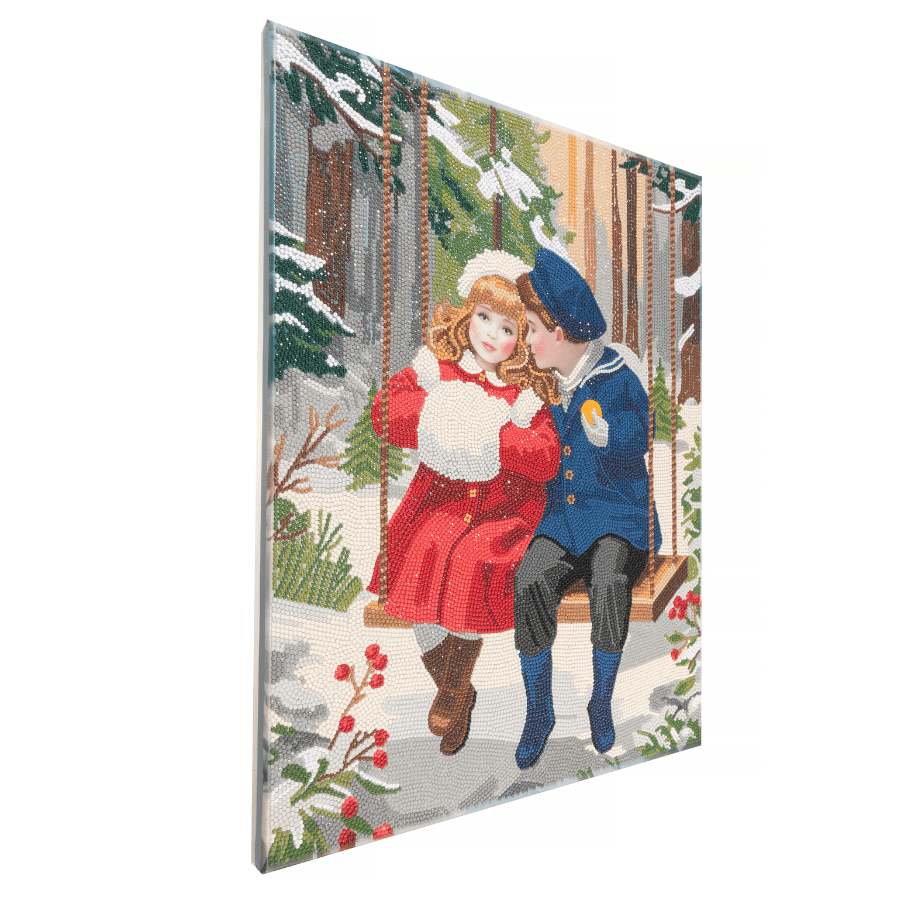 Winter Secrets Crystal Art Framed Canvas Kit 40x50 angle