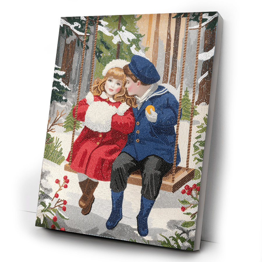 Winter Secrets Crystal Art Framed Canvas Kit 40x50 complete2
