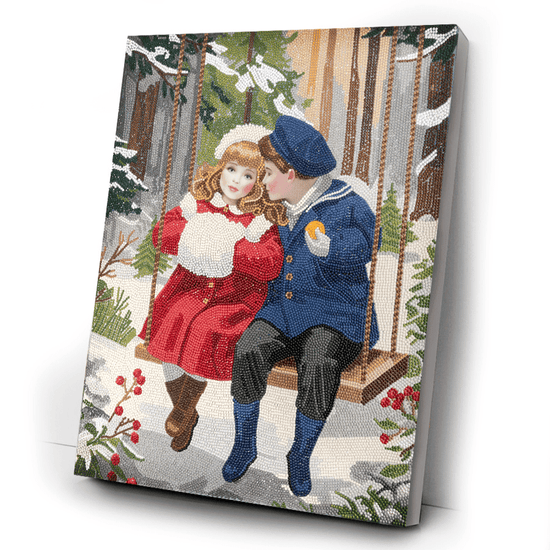 Winter Secrets Crystal Art Framed Canvas Kit 40x50 complete2