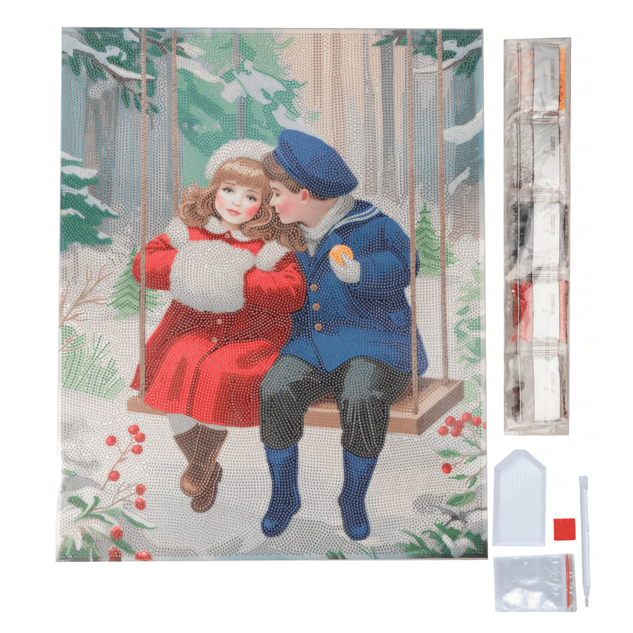 Winter Secrets Crystal Art Framed Canvas Kit 40x50 contents
