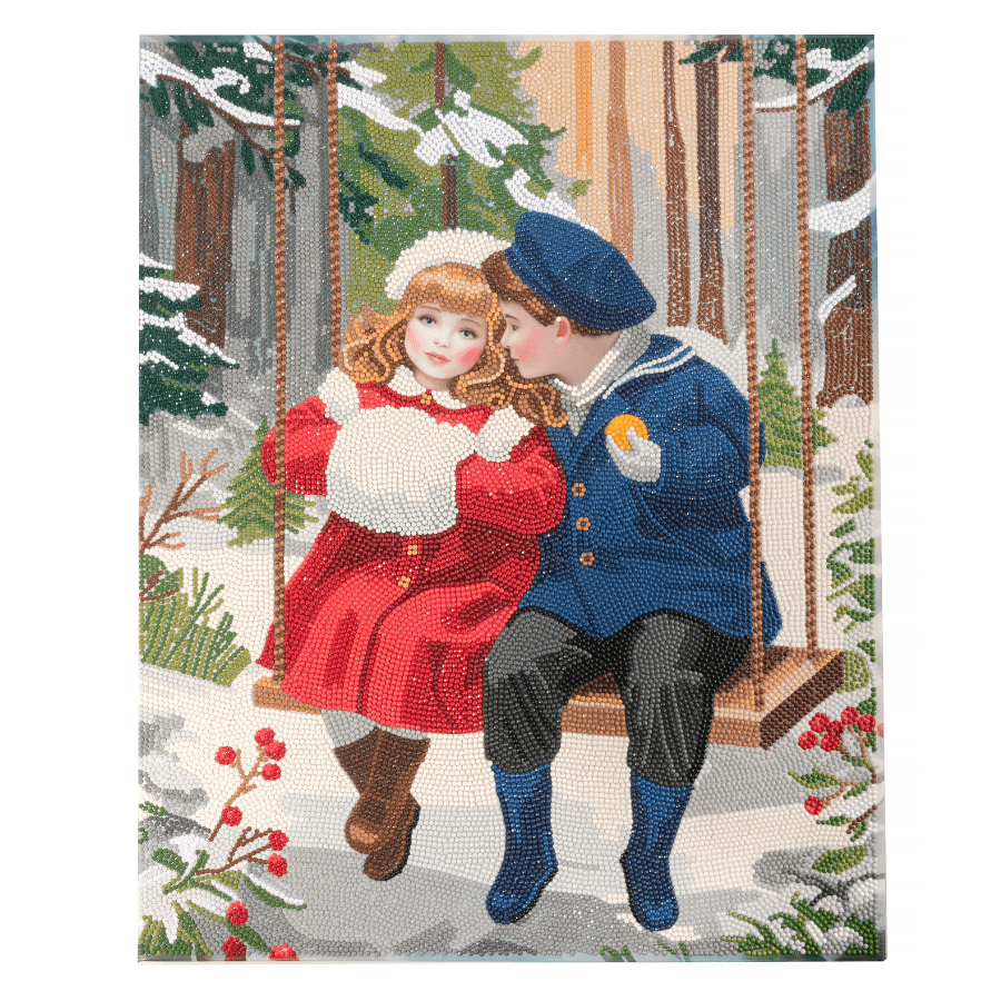 Winter Secrets Crystal Art Framed Canvas Kit 40x50 design