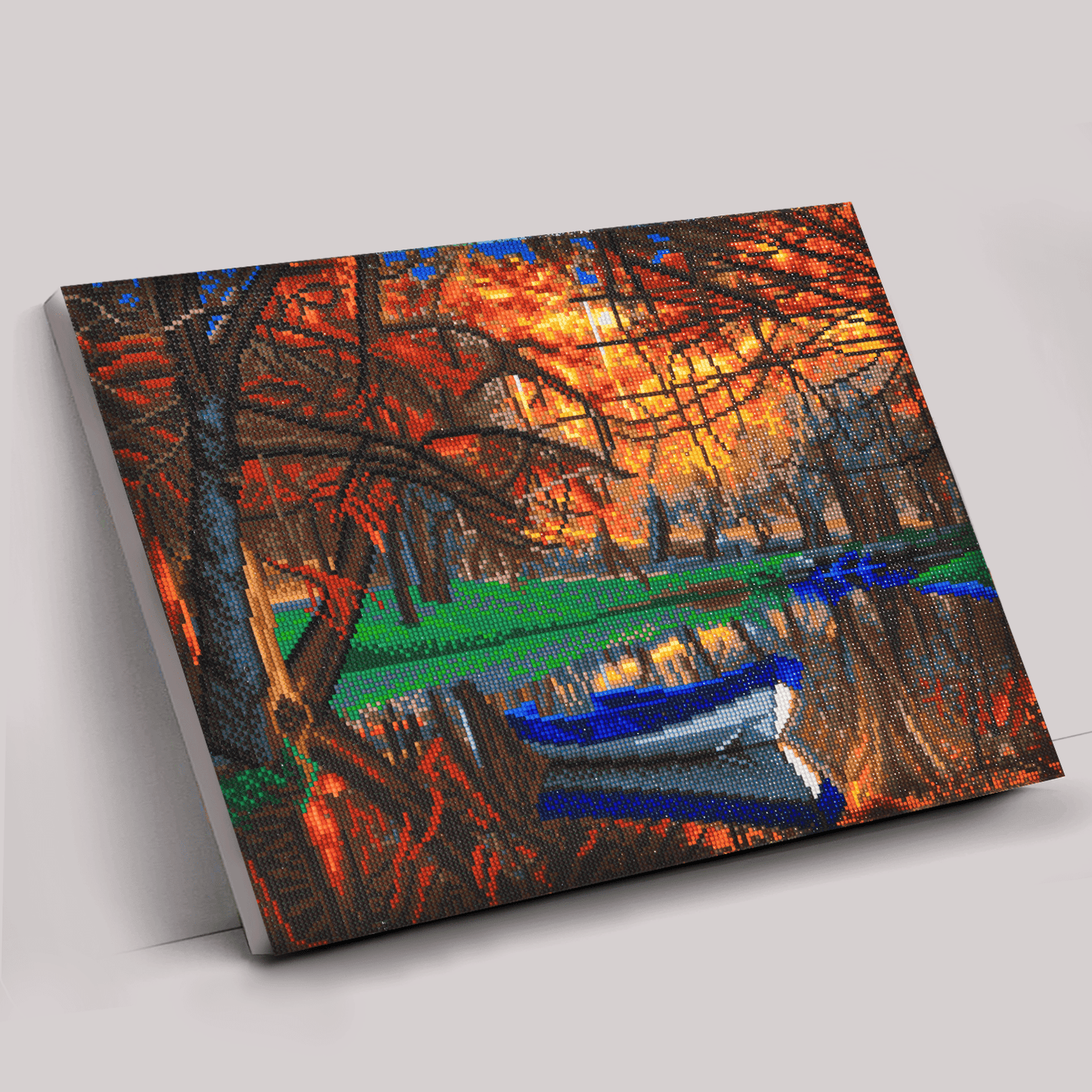 "Autumn River" Crystal Art Canvas Kit 40x50 cm