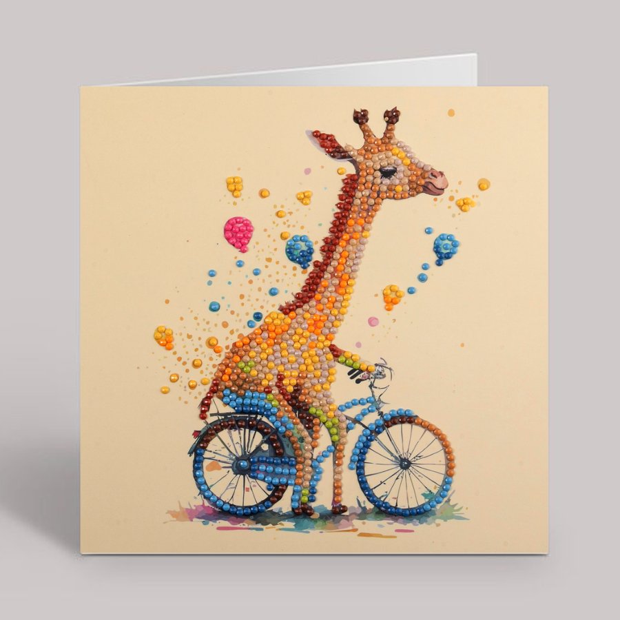 baby giraffe crystal art card kit 4