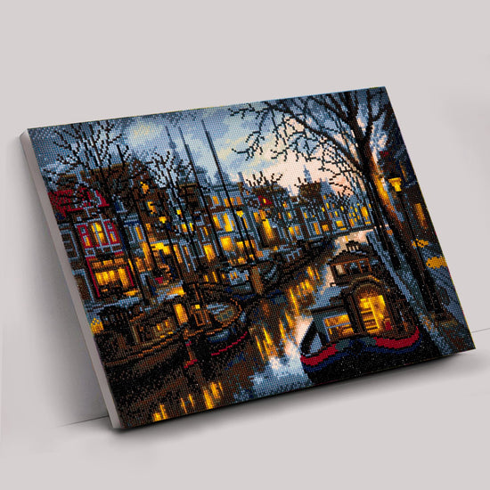 "Canal Life" Framed Crystal Art Kit 40x50cm