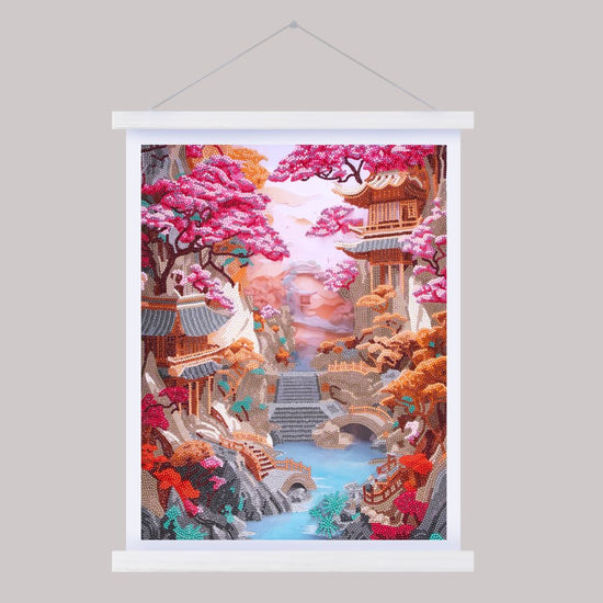 cherry blossom Crystal Art Scroll