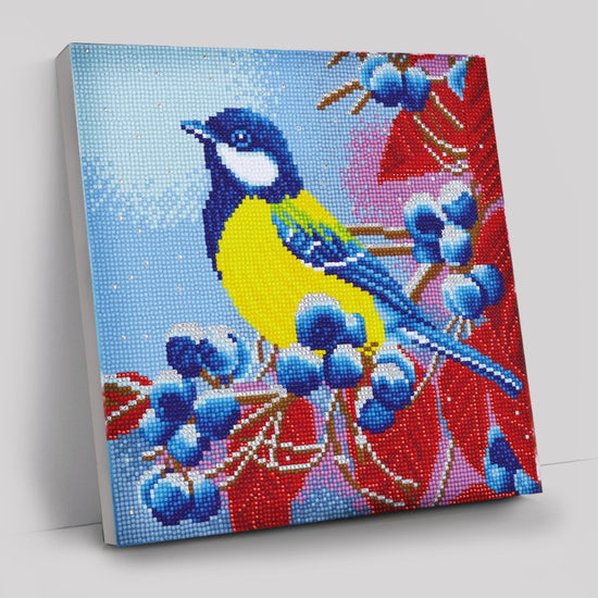 "Christmas Bird" Crystal Art Canvas Kit 30x30cm