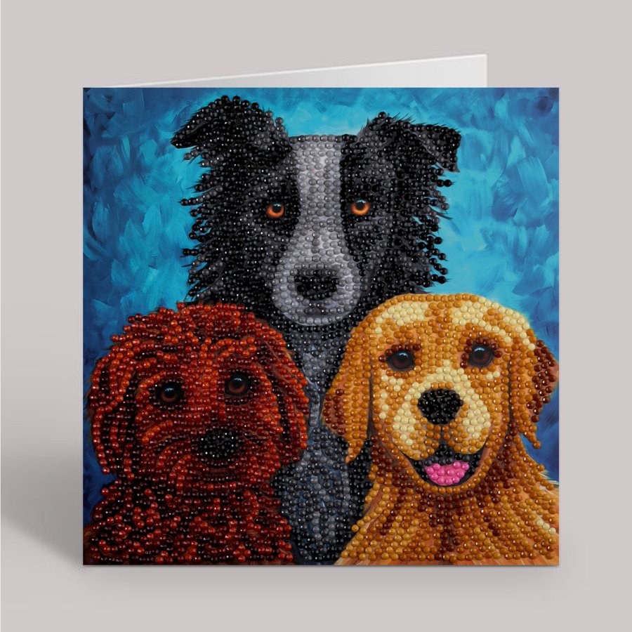 dog portrait Rachel Froud Crystal Art Card