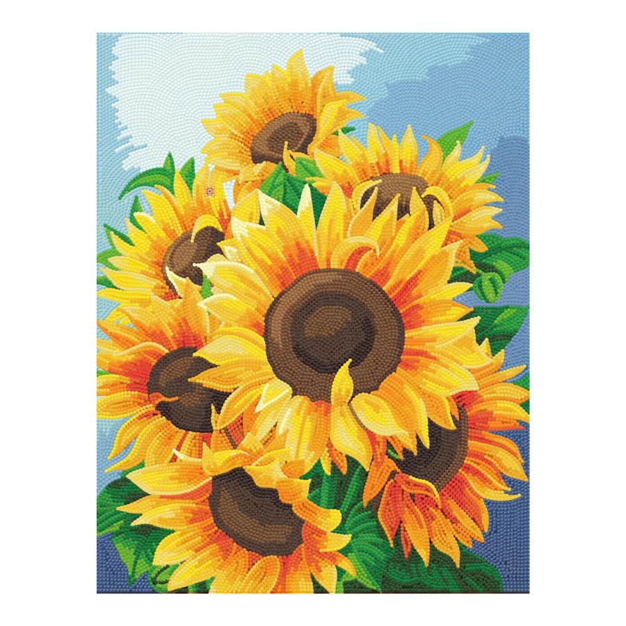 everyday set potting sunflowers crystal art canvas 2