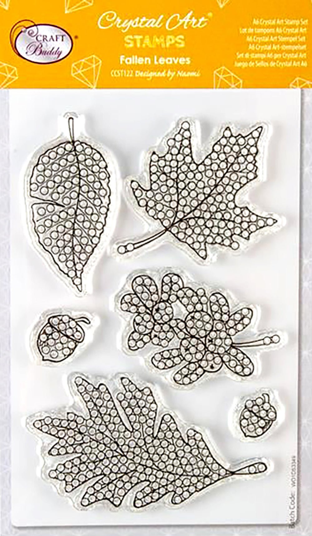 "Fallen Leaves" Craft Buddy Crystal Art A6 Stamp Set