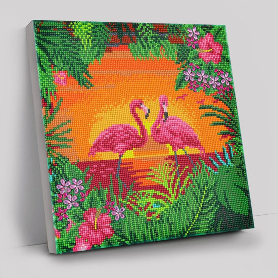 fancy flamingos crystal Art Kit 30x30cm