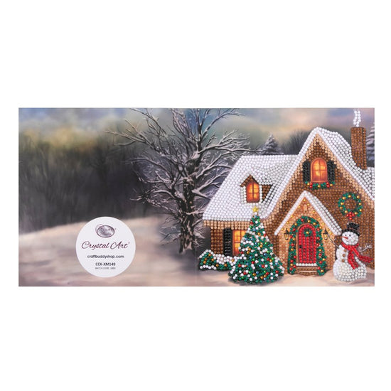 festive cottage Crystal Art Card kit 18x18cm 5