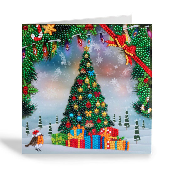 festive 2tree crystal art card 