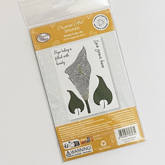 "Fluted Calla Lily" Crystal Art A6 Stamp Set front
