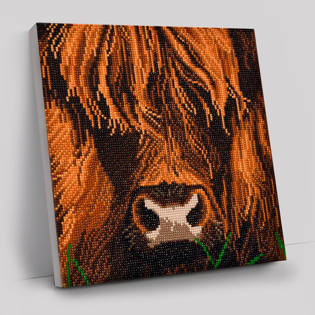 "Highland Cow" Crystal Art Canvas Kit 30x30cm