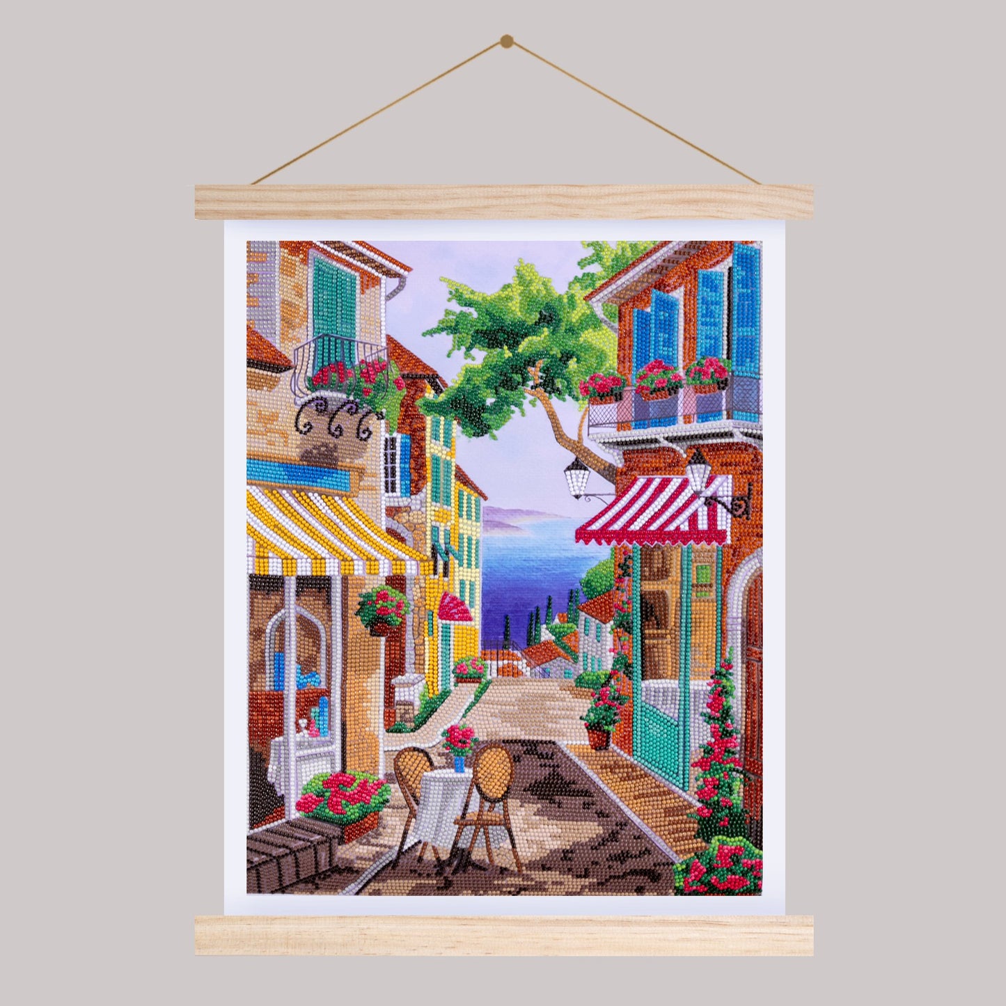 holiday town crystal art scroll