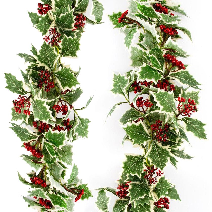 "Holly Berry Garland" Forever Flowerz