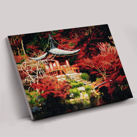 "Japanese Temple" Crystal Art Canvas Kit 40x50cm