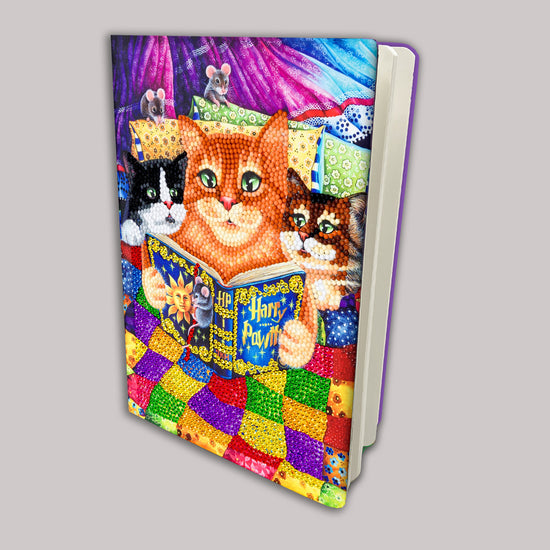 kitten bedtime stories Crystal Art Notebook