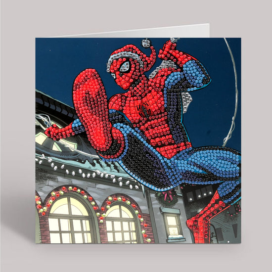 "Festive Spiderman" MARVEL Crystal Art Card 18x18cm