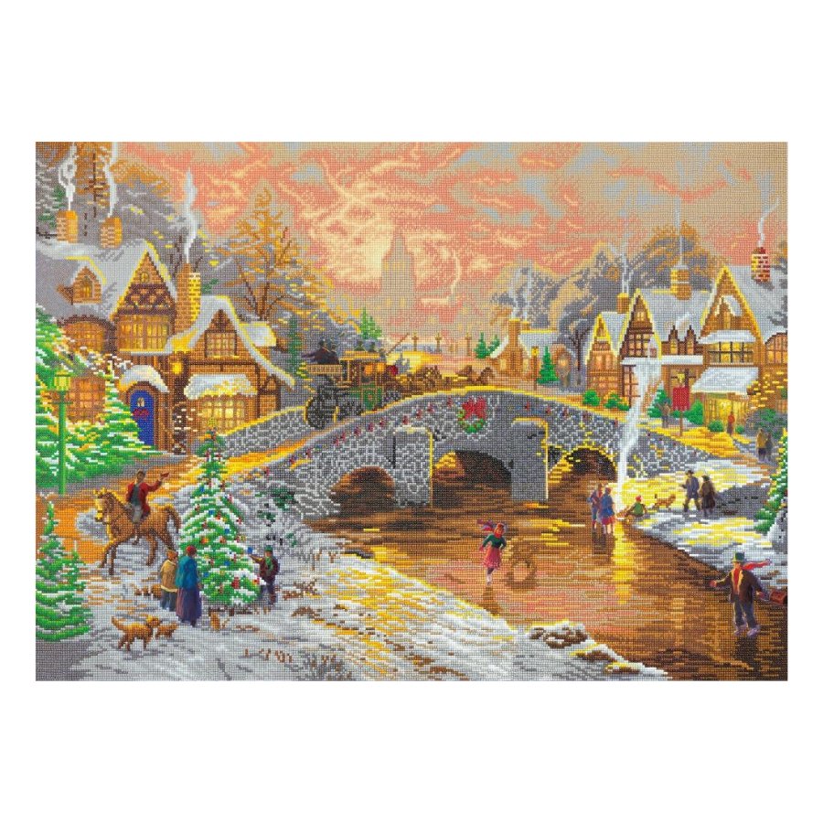 "Spirit of Christmas" by Thomas Kinkade Crystal Art Kit 90x65cm