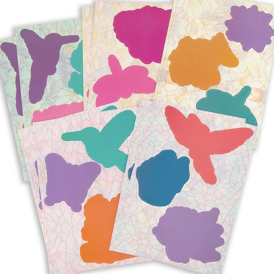 Stained glass papercrafting kit 30x cards background