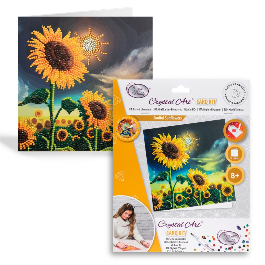 sunflowers crystal art card 2