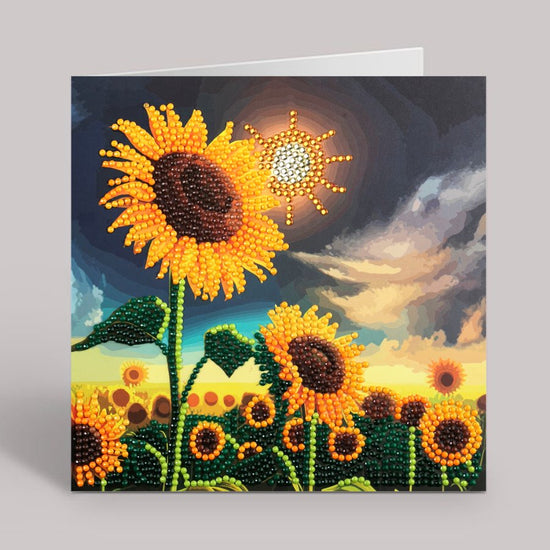 sunflowers crystal art card 5