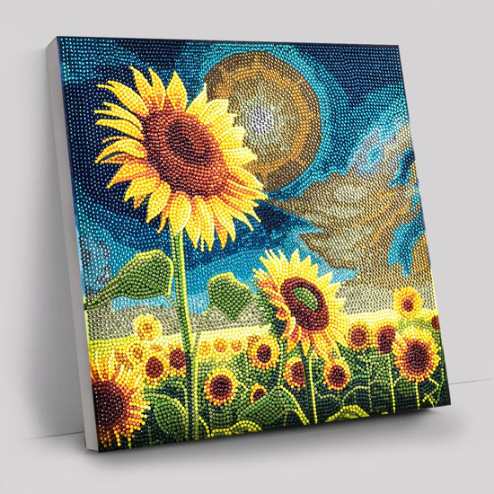 “Golden Sunflower Blooms” Crystal Art Kit 30x30cm