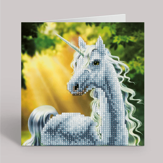 sunshine unicorn Crystal Art Card 18x18cm