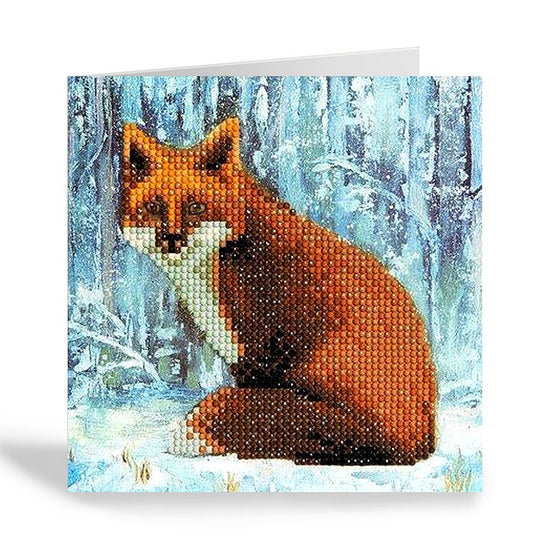 "Winter Fox" Crystal Card Kit