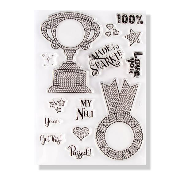 Craft Buddy Crystal 100 Ways to Celebrate A5 Stamp Set