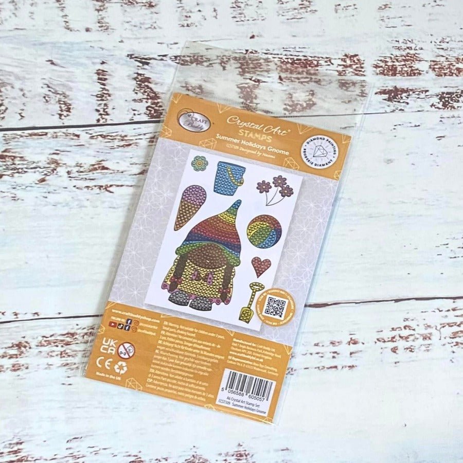 Crystal Art A6 Stamp Set - Summer Holidays Gnome