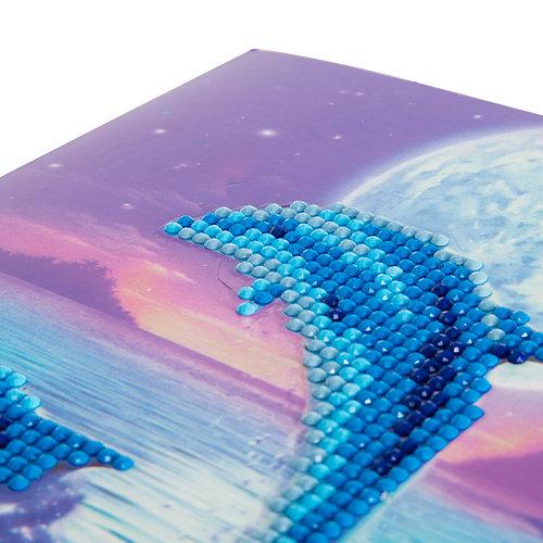 "Moonlight Dolphins" Crystal Card Kit