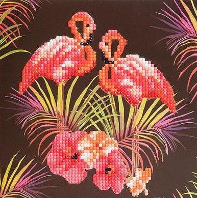 "Flamingos" Crystal Card Kit