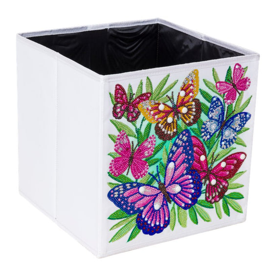 "Beautiful Butterflies" Crystal Art Folding Storage Box 30x30cm