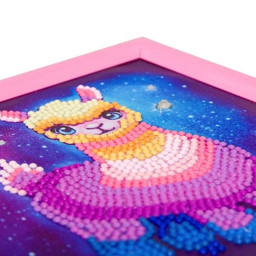 "Rainbow Llama" Ashley Erickson Frameable Crystal Art