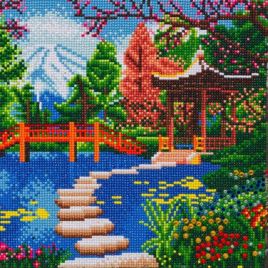 Gardens of Fuji Crystal Art canvas kit